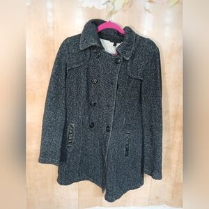 Women's Gray Double-Breasted Coat